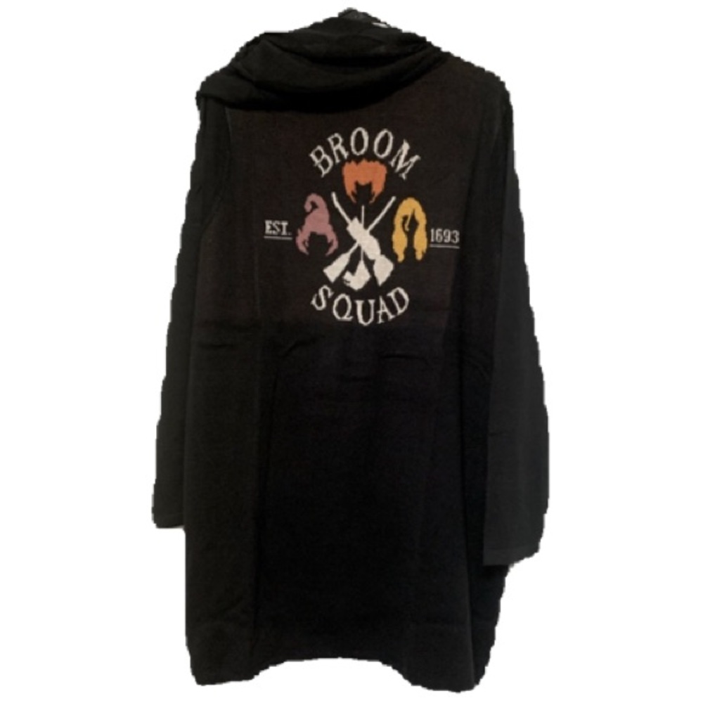 Torrid Broom Squad Hocus Pocus Long Hooded Cardigan - 1X - 14/16 - NEW